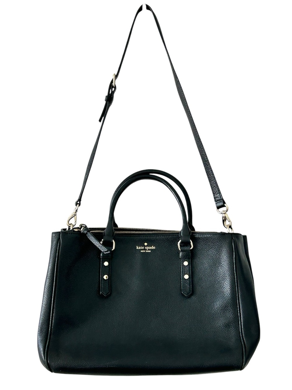 Kate Spade Mulberry Street Leighann in Black Leather / Gold Hardware - Picture 4 of 11